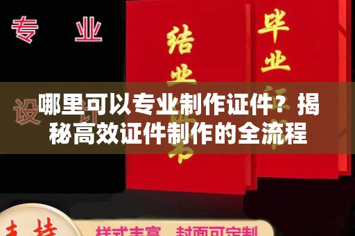 芙蓉哪里可以专业制作证件？揭秘高效证件制作的全流程
